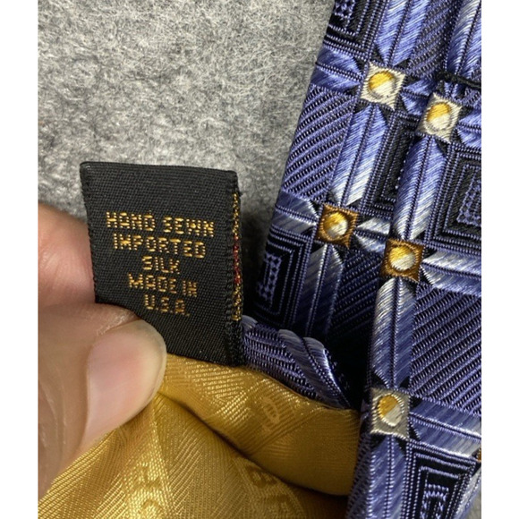 Robert Talbott Tie Mens Blue Geometric Best Of Class Nordstroms Workwear USA - Picture 9 of 11